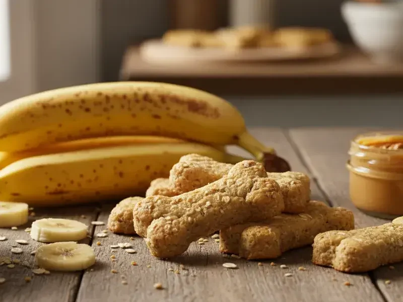 Biscoitos de Banana e Aveia para Cães