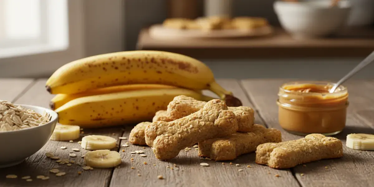 Biscoitos de Banana e Aveia para Cães