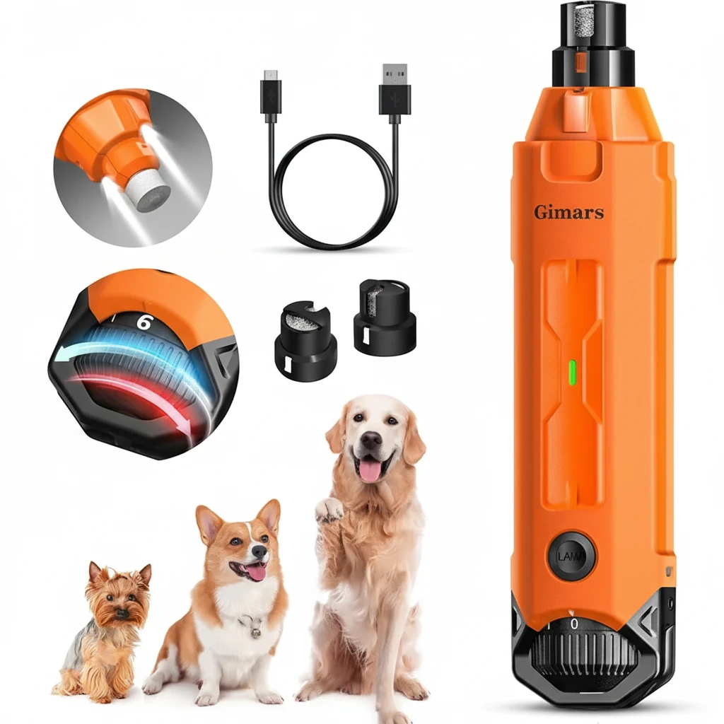 Gimars Aparador de Unhas Elétrico Pet