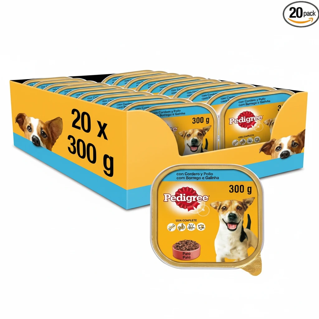 Pedigree Patê Cordeiro e Frango 20x300g