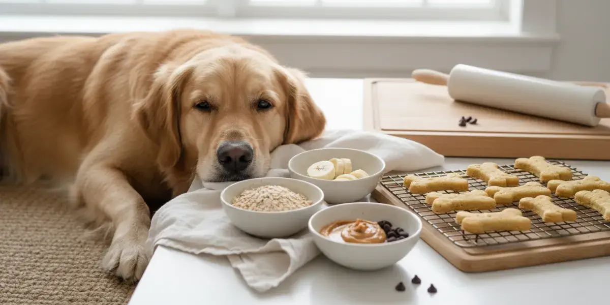 Biscoitos de Banana e Aveia para Cães