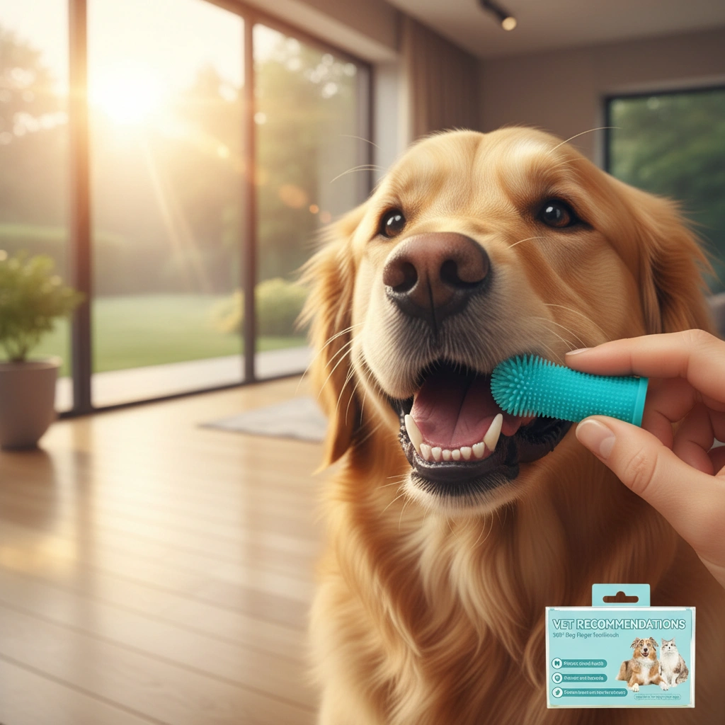 Escova de Dentes de Dedo 360° para Pets Premium
