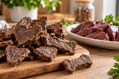 Biscoitos de fígado desidratado para cães